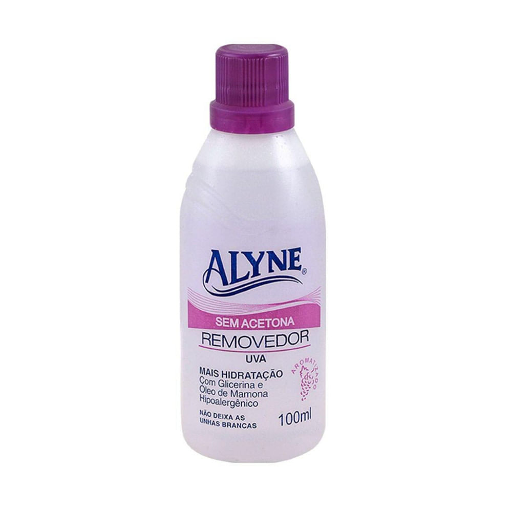Encontraproduto.com.br - Removedor de Esmalte Alyne Sem Acetona Uva Frasco 100ml