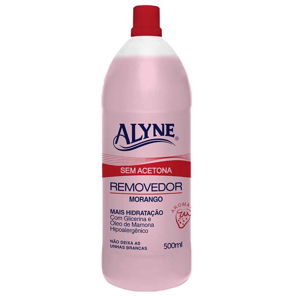 Encontraproduto.com.br - Removedor De Esmalte Alyne Sem Acetona Morango 500ml