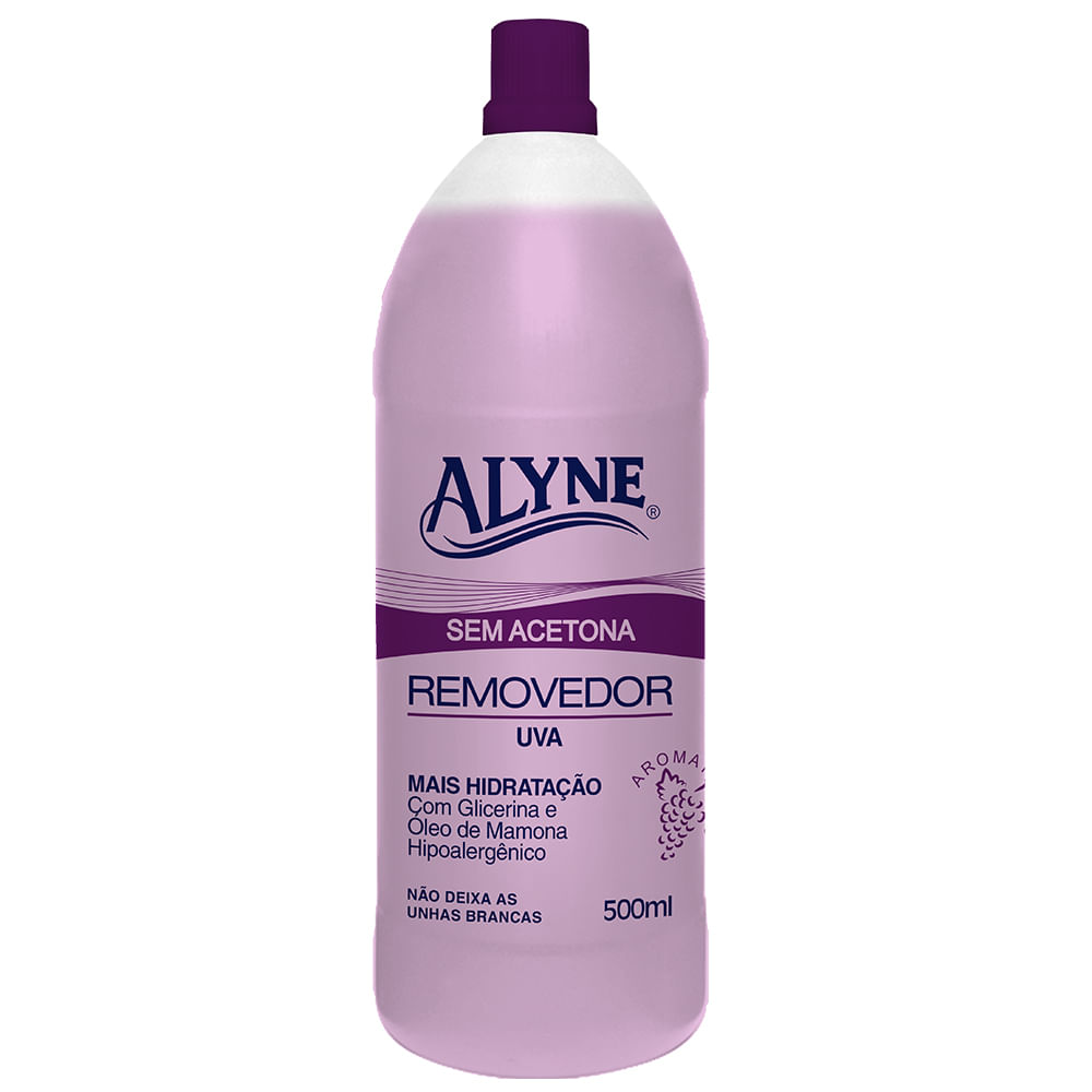 Encontraproduto.com.br - Removedor De Esmalte Alyne Sem Acetona Uva 500ml