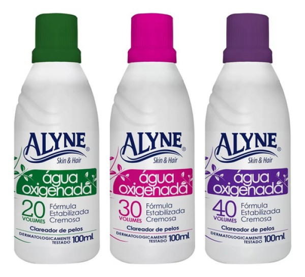 Encontraproduto.com.br - Água Oxigenada Cremosa Alyne 30 Vol 100ml