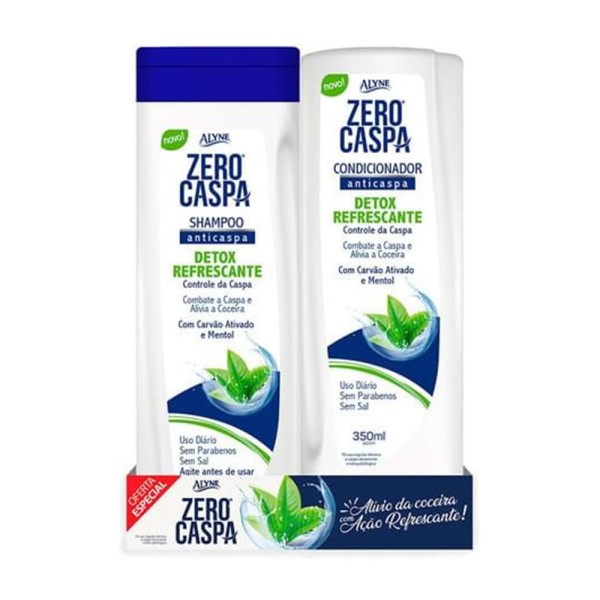 Encontraproduto.com.br - Kit Shampoo E Condicionador Alyne Zero Caspa Refrescante 350ml (MP)