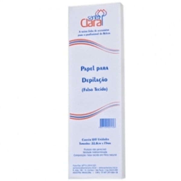 Encontraproduto.com.br - Papel para Depilalação Santa Clara - 100 Unidades