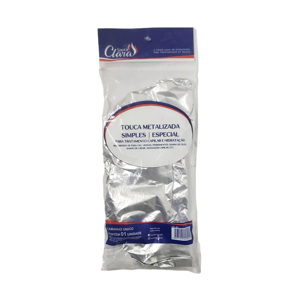 Encontraproduto.com.br - Touca Santa Clara Metalizada Simples Especial 1 Unidade