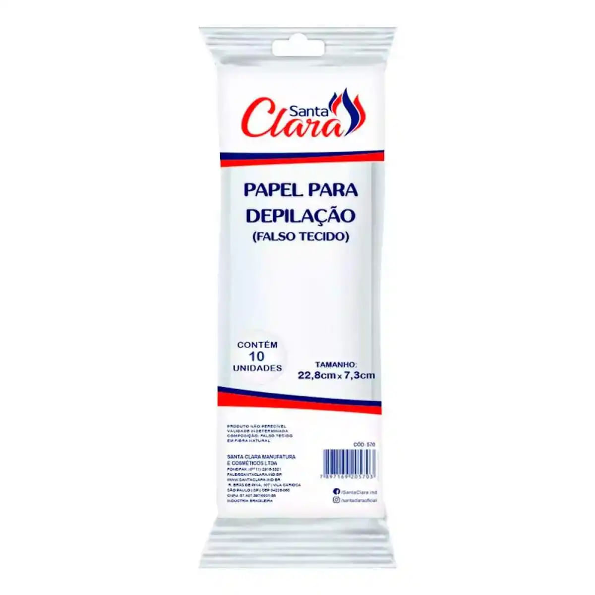 Papel para Depilação Falso Tecido Linha Branca Santa Clara