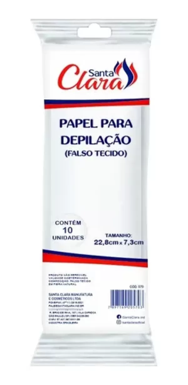 Encontraproduto.com.br - Papel para Depilação Falso Tecido Linha Branca Santa Clara