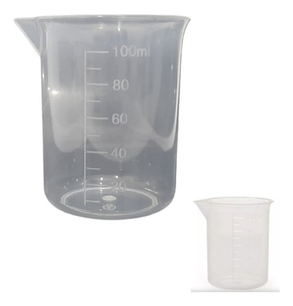 Encontraproduto.com.br - Pote Plástico Translúcido Graduado 100 Ml Santa Clara