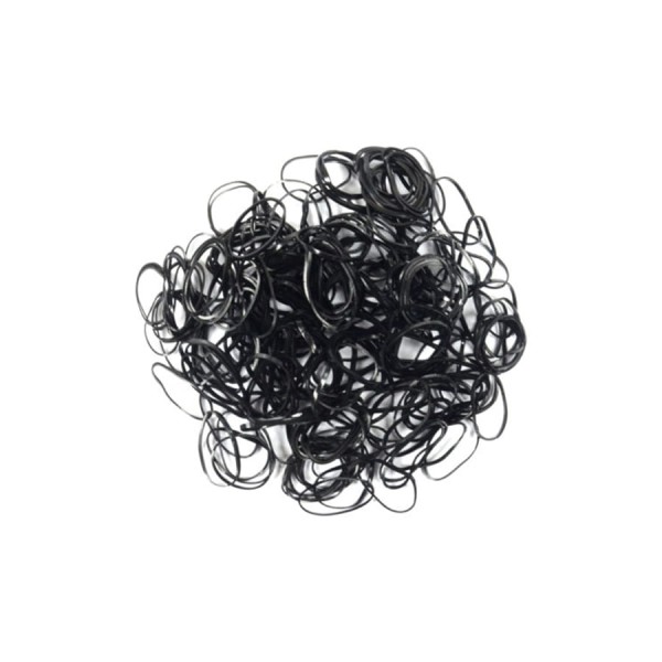 Encontraproduto.com.br - Santa Clara Elástico -  Pequeno Preto Para Cabelo Com 200 Unidades Ref.2167