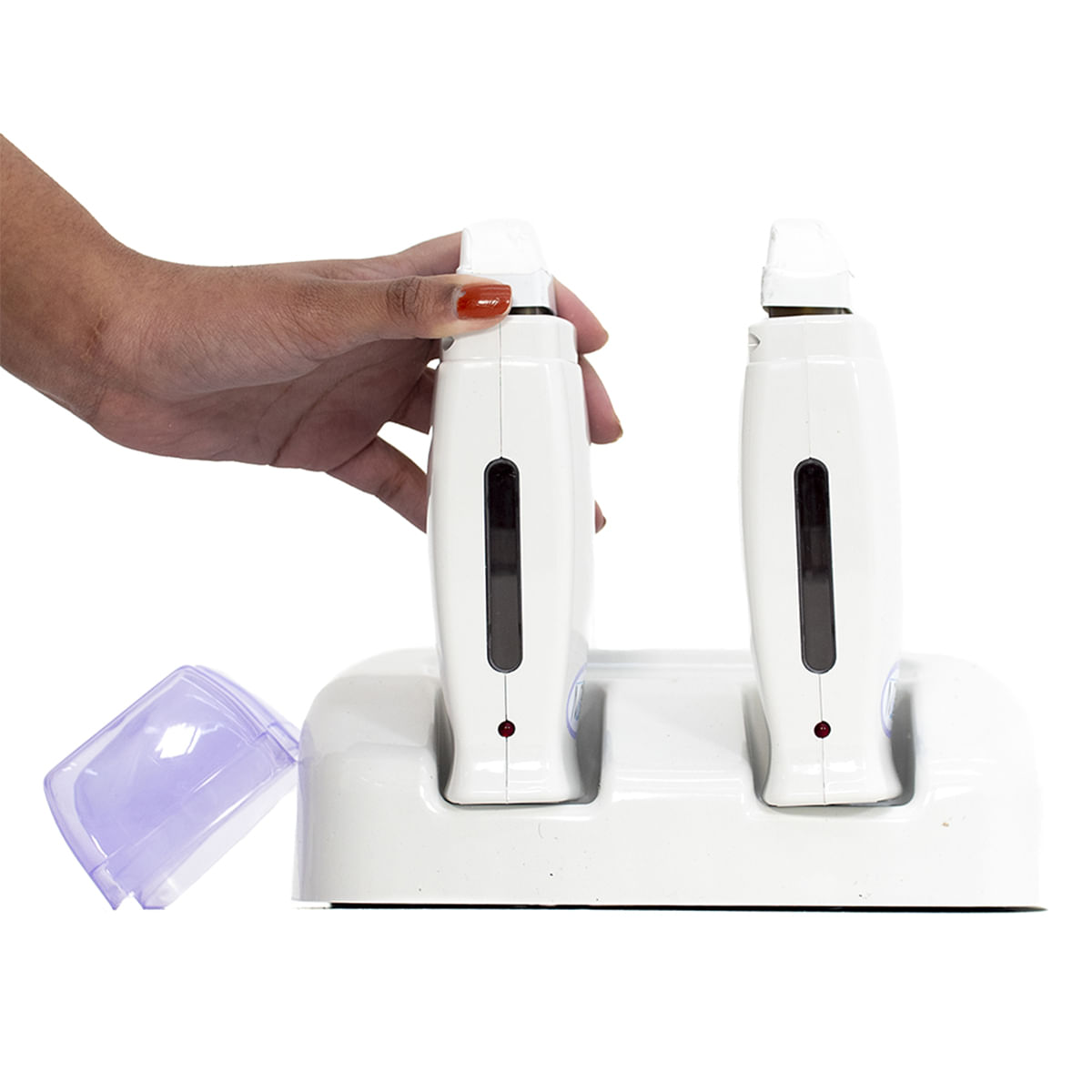 Encontraproduto.com.br - Kit Depilação Base Dupla Mega Bell + 2 Roll-On Preto Bivolt