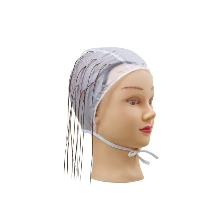 Encontraproduto.com.br - Touca Para Mecha Pvc Com Furo Ref. 67 Emborrachada - Santa Clara