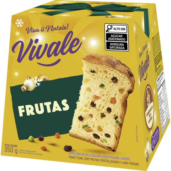 Encontraproduto.com.br - Panettone Frutas Cristalizadas 350g - Vivale