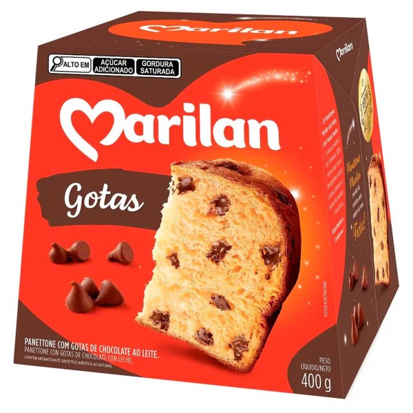 Encontraproduto.com.br - Panettone Gotas de Chocolate 400g - Marilan