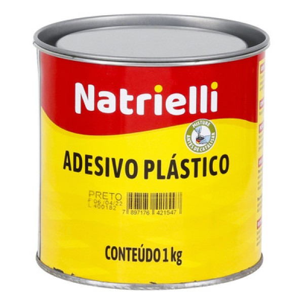 Encontraproduto.com.br - Adesivo Plástico Preto 1kg Natrielli