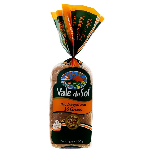 Encontraproduto.com.br - Pão Integral 16 Grãos Vale Do Sol Pacote 400g