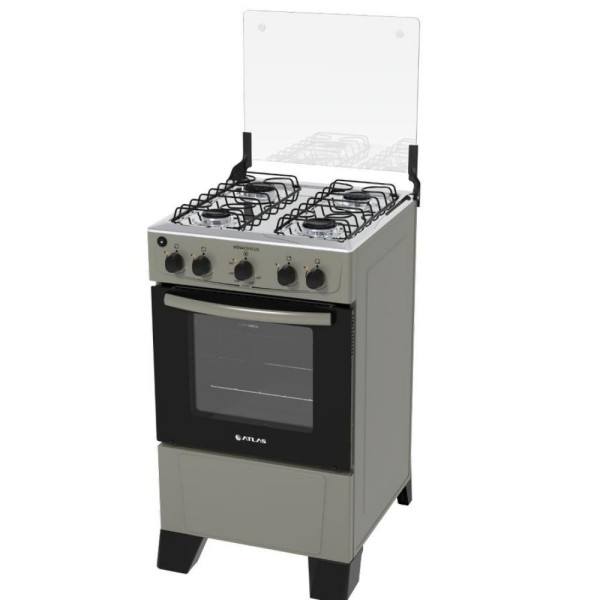 Encontraproduto.com.br - Fogão à Gás 4 Bocas Atlas Mônaco Plus, Bivolt, Titanium