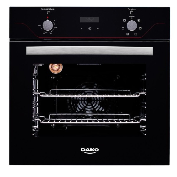 Forno De Embutir Elétrico Preto 60L Timer Digital Dako Diplomata Grill 220V