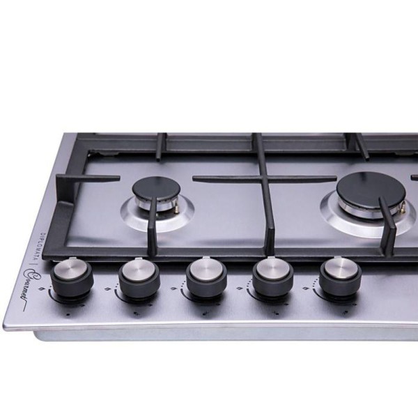 Encontraproduto.com.br - Cooktop A Gás 5B Com Mesa De Aço Inox Escovado Dako Bivolt