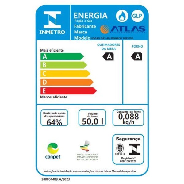 Encontraproduto.com.br - Fogão 4 Bocas Atlas Mônaco Top Acendimento Automático
