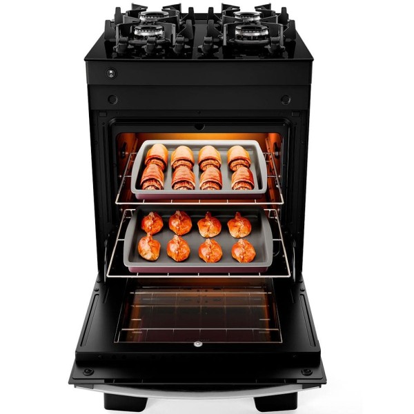 Encontraproduto.com.br - FOGÃO 4 BOCAS ATLAS AGILE GLASS PRETO