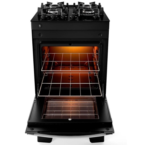 Encontraproduto.com.br - FOGÃO 4 BOCAS ATLAS AGILE GLASS PRETO