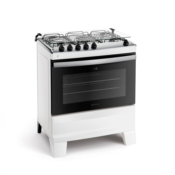 Encontraproduto.com.br - Fogão Atlas Agile Up 5 Bocas com Mesa Inox Bivolt - Branco