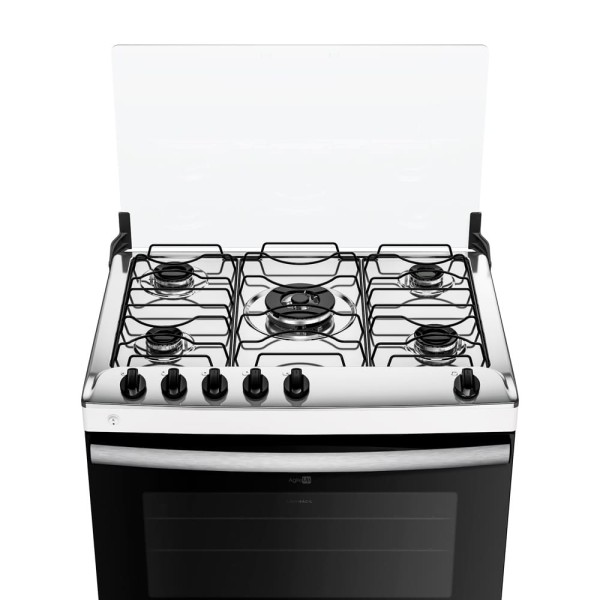 Encontraproduto.com.br - Fogão Atlas Agile Up 5 Bocas com Mesa Inox Bivolt - Branco