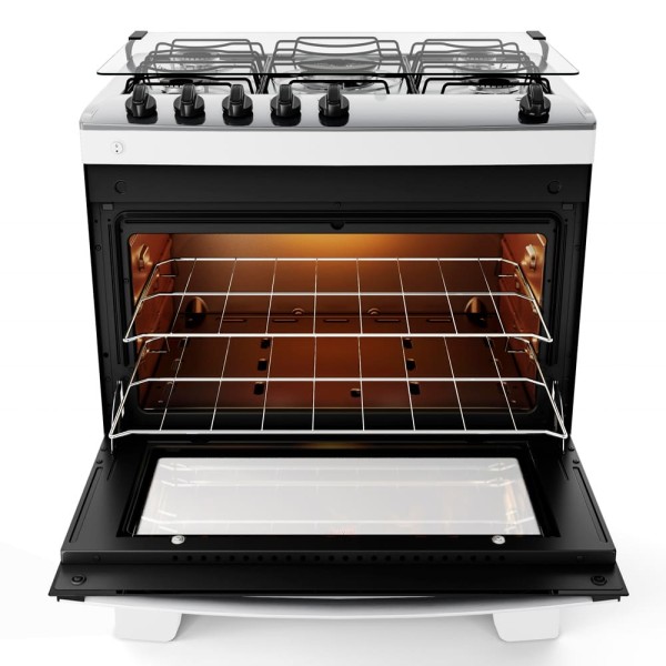 Encontraproduto.com.br - Fogão Atlas Agile Up 5 Bocas com Mesa Inox Bivolt - Branco