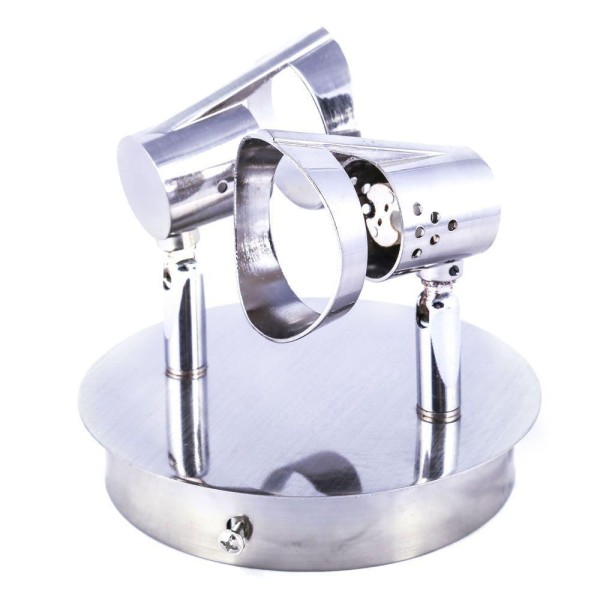 Encontraproduto.com.br - Spot Base de Canopla 2 Lâmpadas Dicroica Cromado Home Line Bivolt