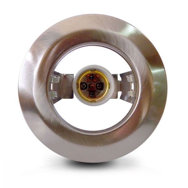 Encontraproduto.com.br - Spot Embutido Fixo E-27 Vertical Aço Escovado Home Line Bivolt