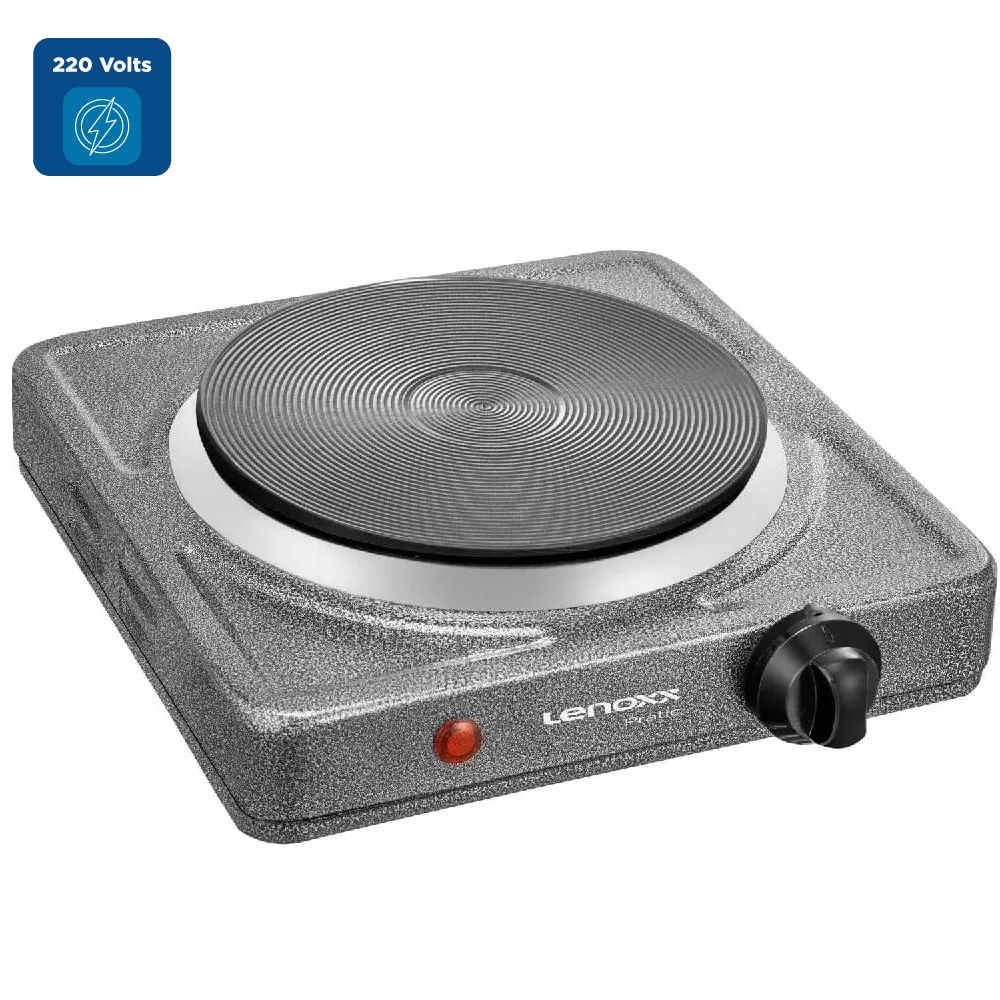 Encontraproduto.com.br - Fogão 1 Boca de Mesa Elétrico Lenoxx Pratic PFE351 Inox 220V