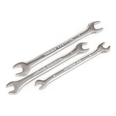 Kit 3 Peças Chave Fixa Aço Carbono Cromado - FACR30K