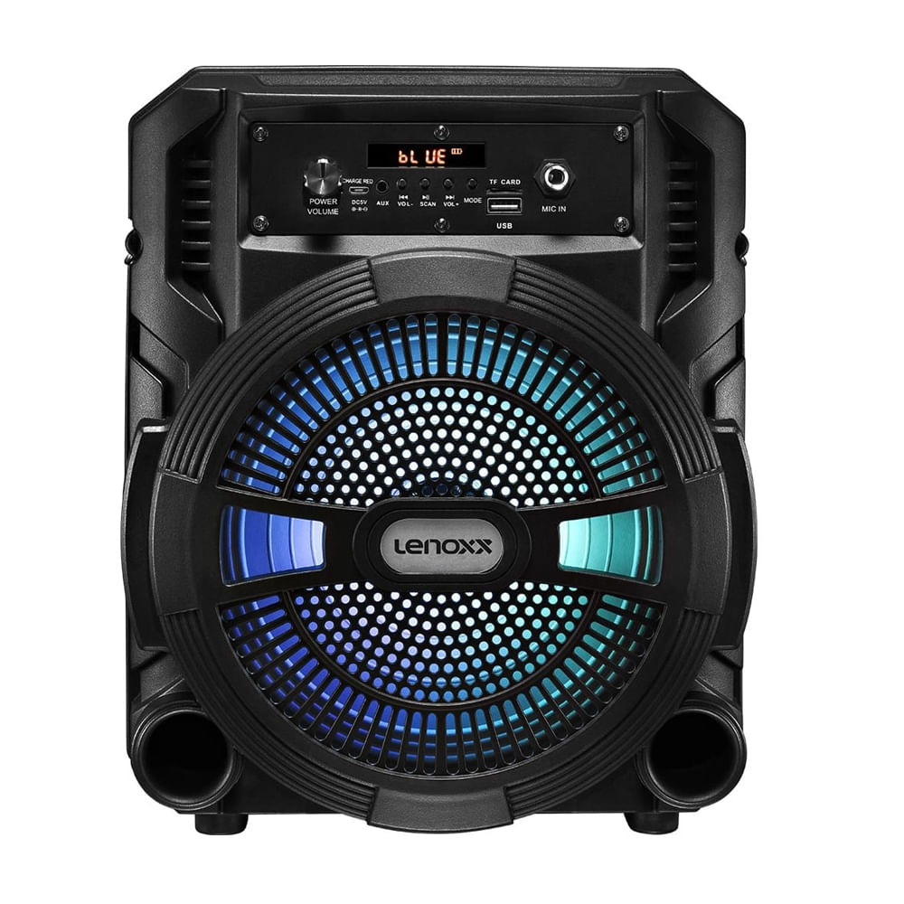 Caixa de Som Multiuso CA80 Lenoxx 120W com LED Bluetooth Preto - Bivolt