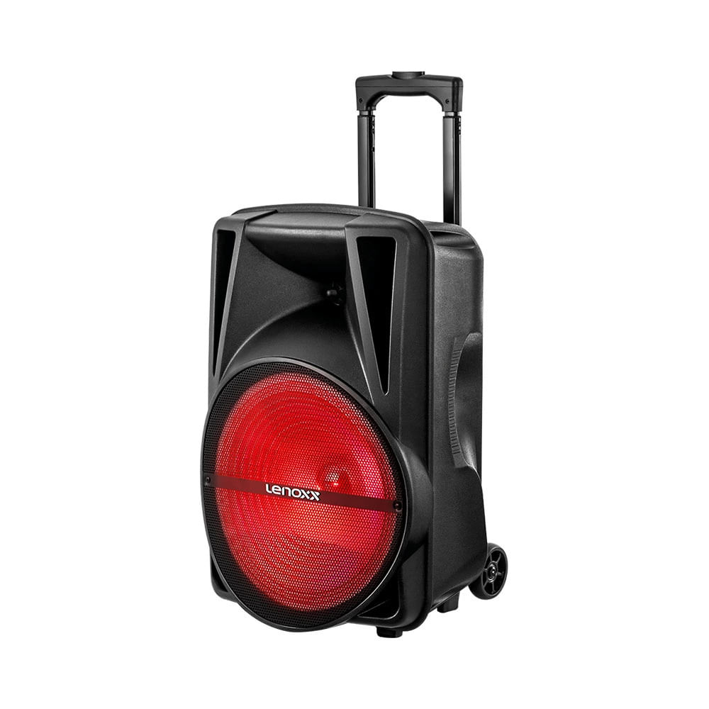 Encontraproduto.com.br - Caixa de Som Amplificada Lenoxx CA340 Bluetooth, Bateria interna, Micro SD, USB e Karaokê, 290W