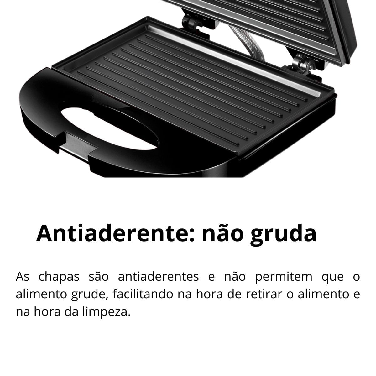 Encontraproduto.com.br - Sanduicheira Grill Lenoxx PSD121 Preto 127V