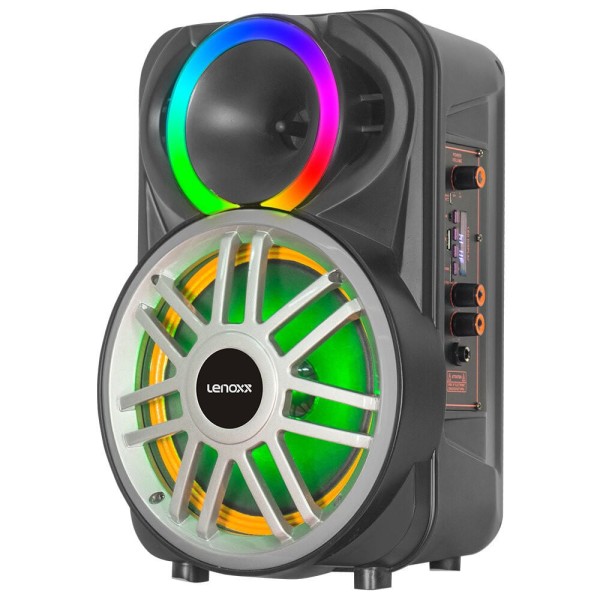 Encontraproduto.com.br - Caixa de Som Lenoxx Amplificada Preta LCA8 – Bivolt