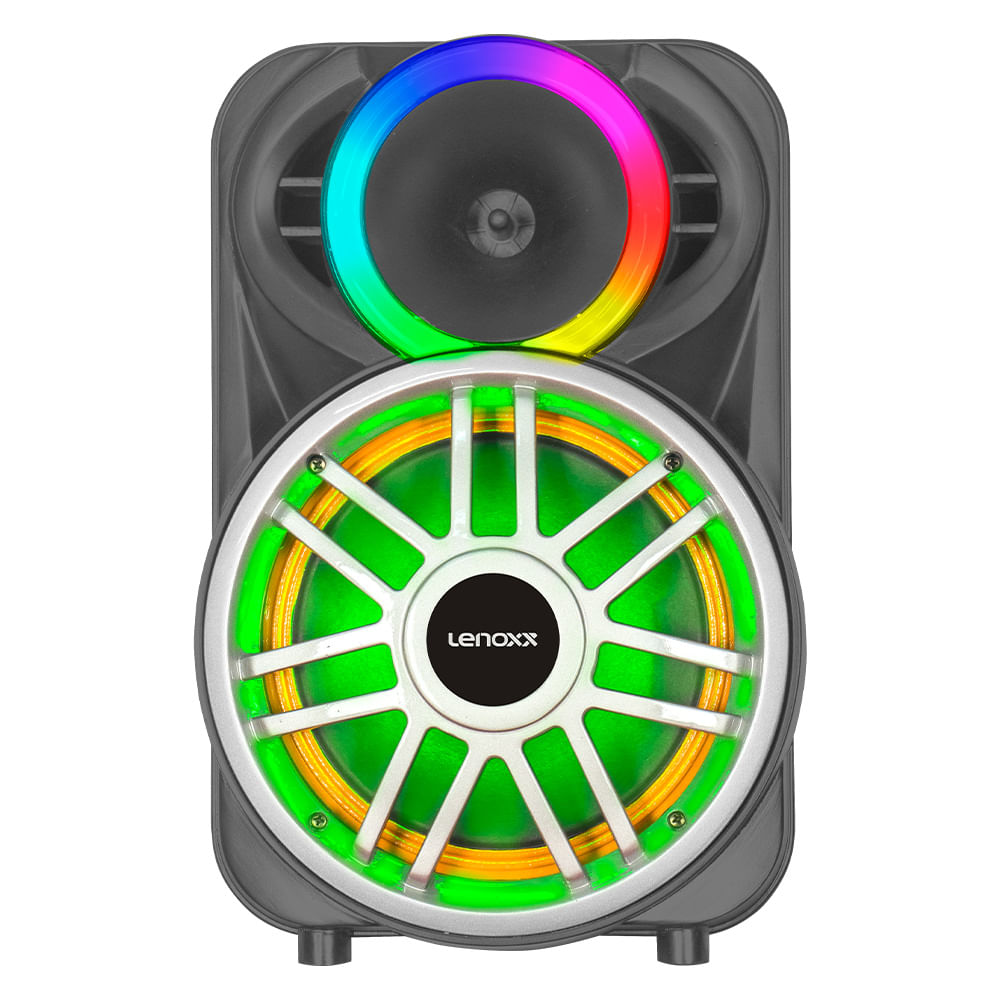Encontraproduto.com.br - Caixa de Som Lenoxx Amplificada Preta LCA8 – Bivolt