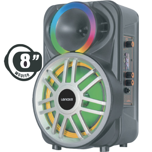 Encontraproduto.com.br - Caixa de Som Lenoxx Amplificada Preta LCA8 – Bivolt