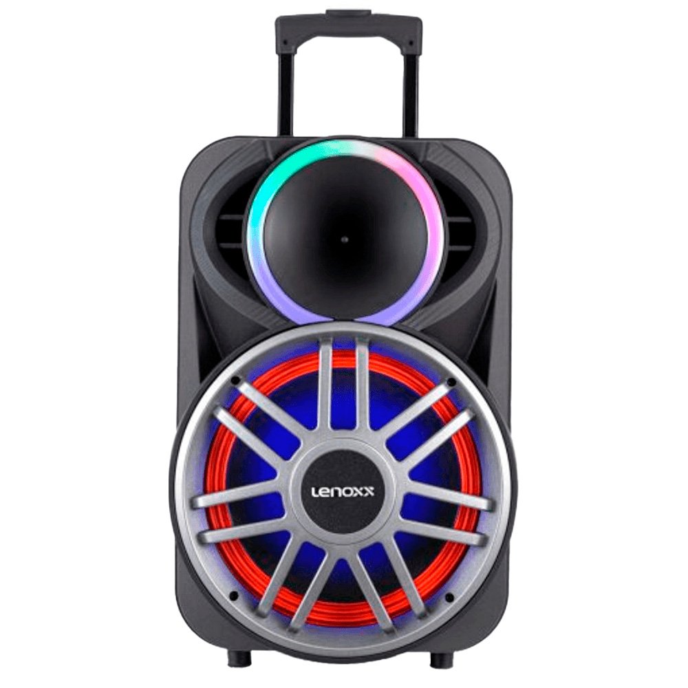 Encontraproduto.com.br - Caixa de Som Amplificada Lenoxx LCA12 600W Preto Bivolt