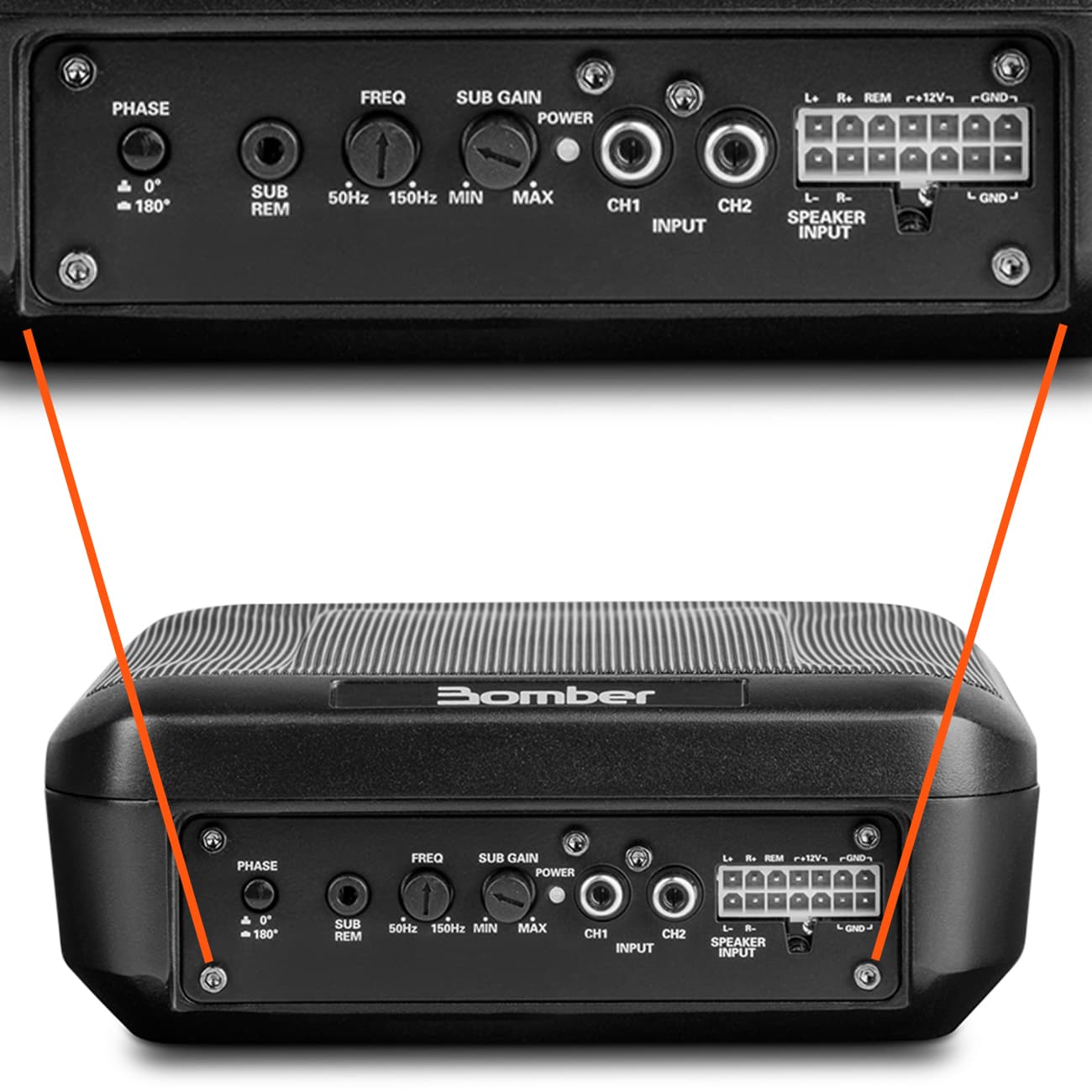 Encontraproduto.com.br - Caixa de Som Amplificada Portátil Slim Ativa Bomber 1 Subwoofer 6x8 Polegadas 150W RMS com 2 Canais