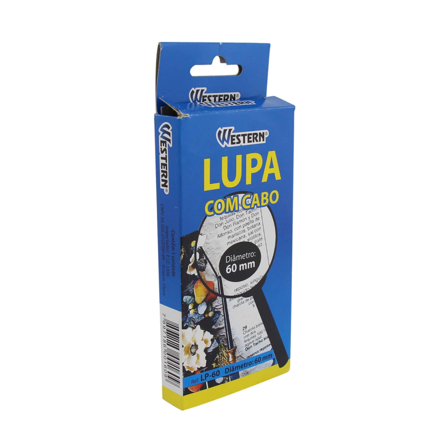 Encontraproduto.com.br - Lupa Western Com Cabo 4x Aumento 60mm Preto LP-60