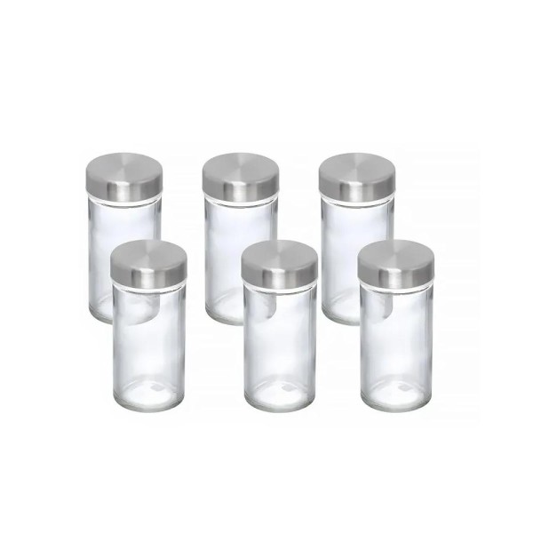 Encontraproduto.com.br - Jogo de porta-condimentos Hauskraft com suporte PCON044 etilux 16 peças em inox