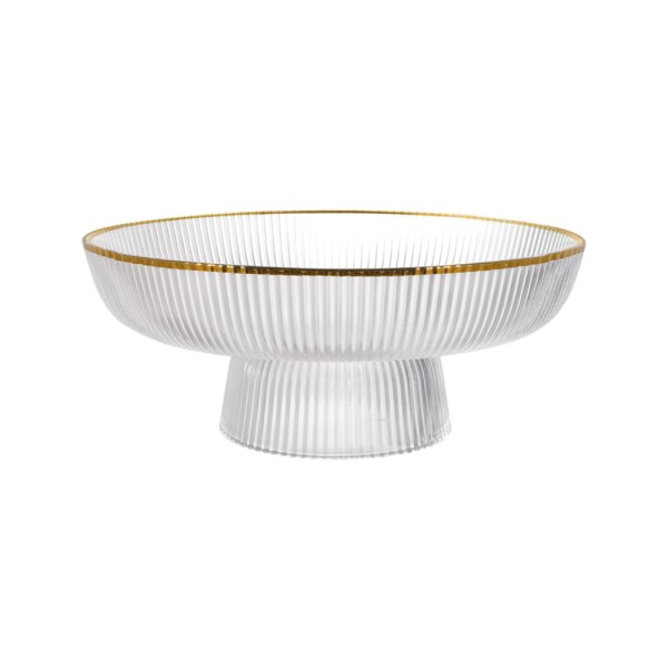 Encontraproduto.com.br - Centro De Mesa Pé Vidro Base De Vidro 26 Centímetros - Hauskraft