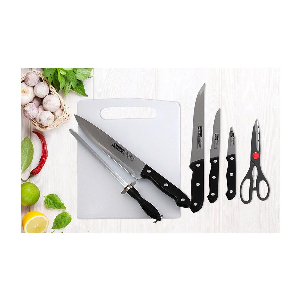 Encontraproduto.com.br - Kit Facas Para Churrasco Com 7 Peças Etilux
