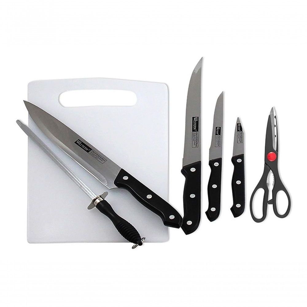 Encontraproduto.com.br - Kit Facas Para Churrasco Com 7 Peças Etilux