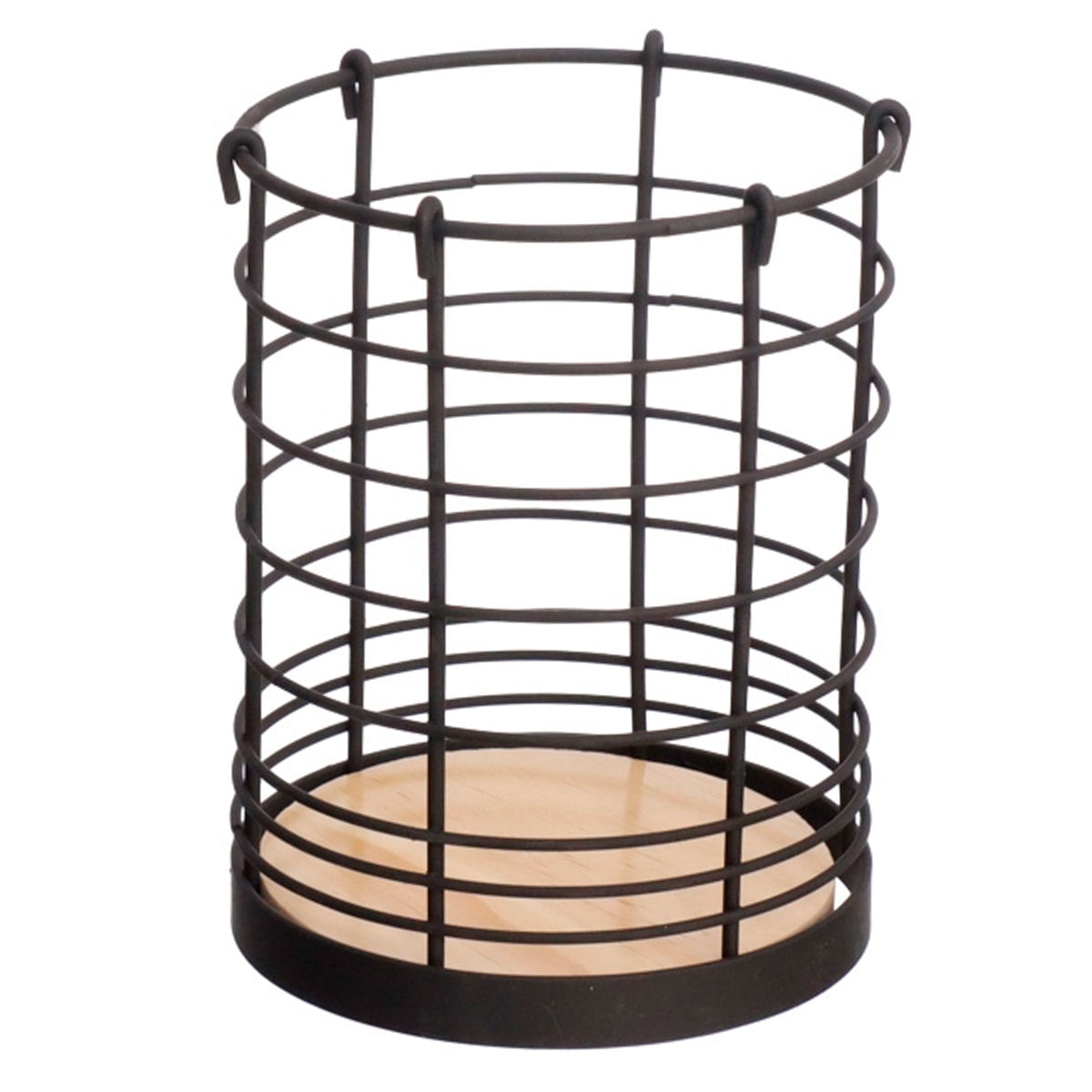 Encontraproduto.com.br - Porta Talheres Redondo 16cm em Metal Hauskraft