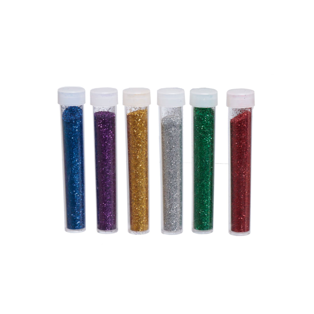 Glitter para Artesanato 5g - Conjunto de 6 Peças