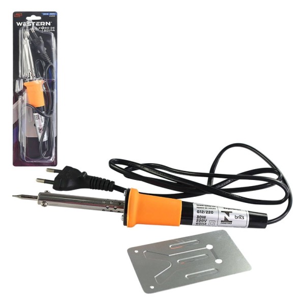 Encontraproduto.com.br - Ferro de Solda Estanho Elétrico Western G12 30W 220V