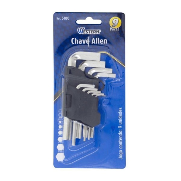 Encontraproduto.com.br - Jogo De Chaves Allen Curta Western 9 Pecas