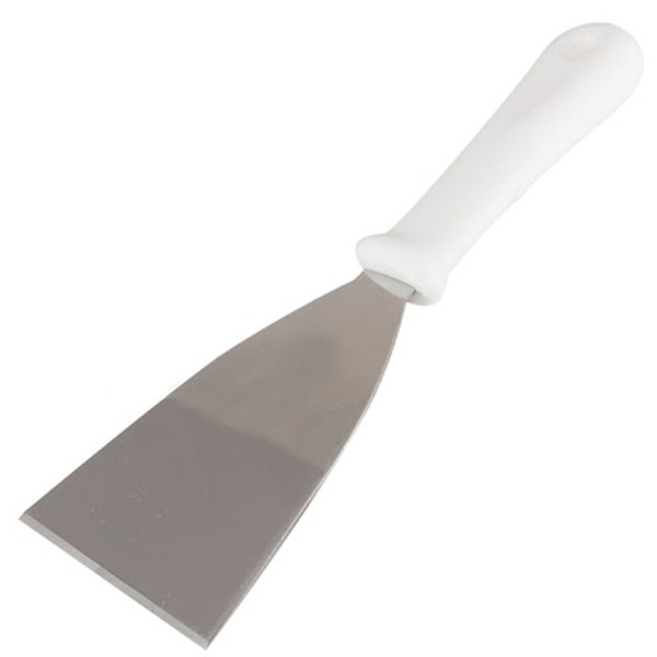 Encontraproduto.com.br - Espátula Reta Inox Cabo Branco Western Home 100MM EC100