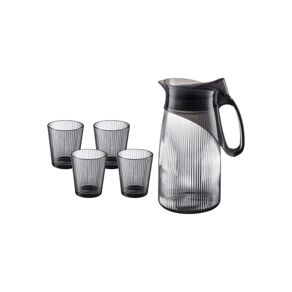 Jarra Com Quatro Copos Galante Cristal Hauskraft