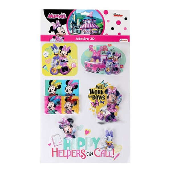 Encontraproduto.com.br - Minnie Adesivo 3D Sortidos Com 5 Unidades Etihome